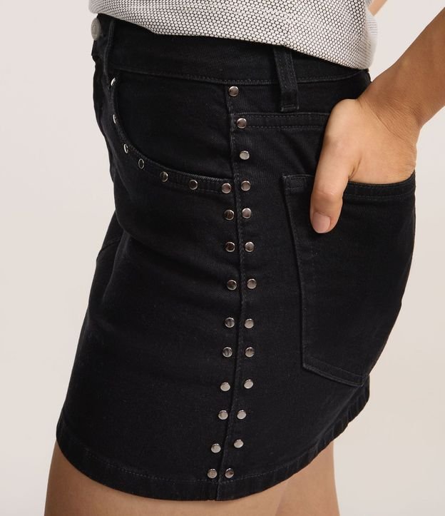 Minissaia en Jeans con Tachuelas en los Bolsillos 5