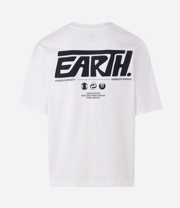 Remera Oversized en Algodón con Bordado Earth 5