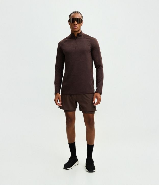 Bermuda Deportiva con Short de Compresión