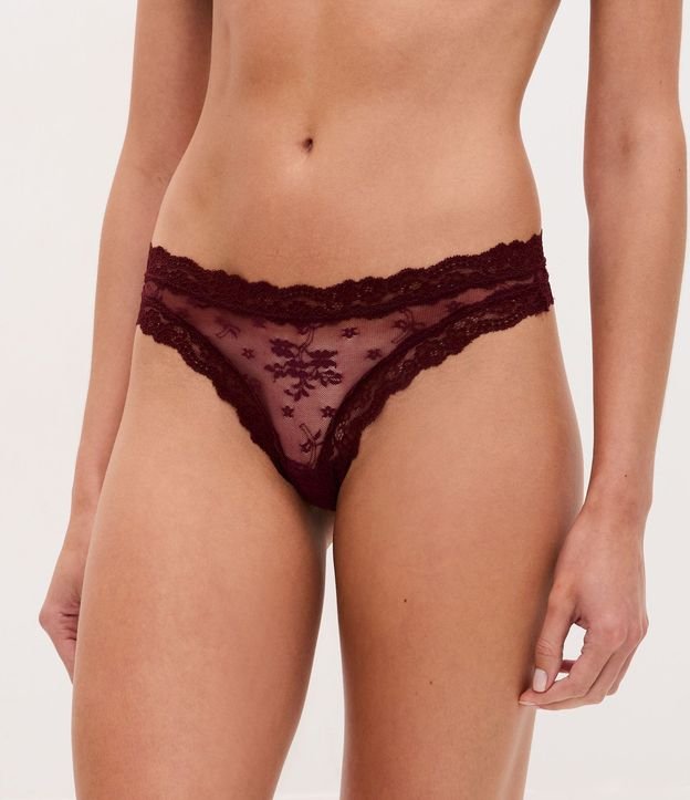 Kit 03 Bombachas Bikini Hilo en Encaje Floral 3