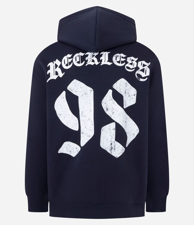 Buzo Masculino Relaxed em Algodón con Capucha y Estampa Guepardo Reckless 98 8