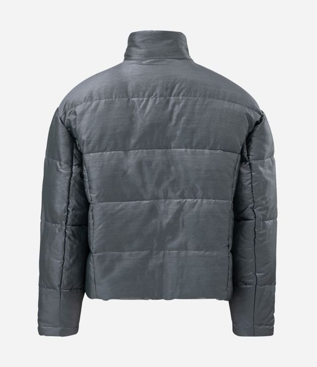 Campera Pesada en Poliamida Lisa con Efecto Metalizado 7