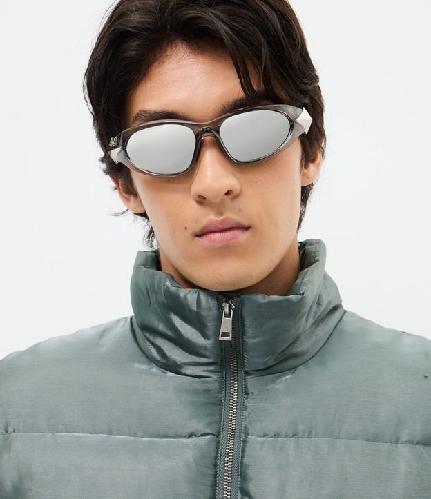 Campera Pesada en Poliamida Lisa con Efecto Metalizado 5