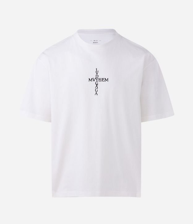 Remera Boxy en Algodón con Estampa Lady Gaga Mayhem