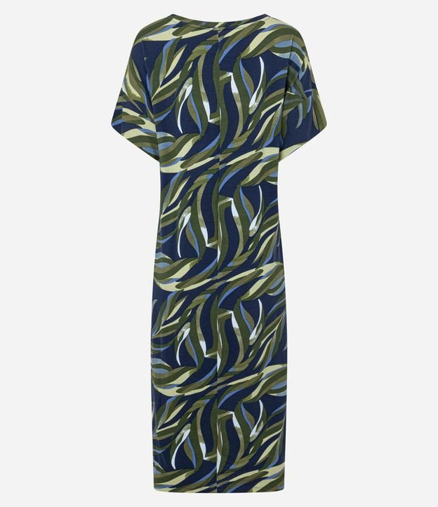 Vestido Recto Midi en Viscolycra con Estampa Follaje 6