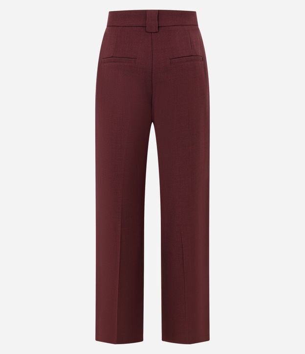 Pantalón Wide Leg en Sastrería con Cintura Liso y Pliegues Delanteros 8