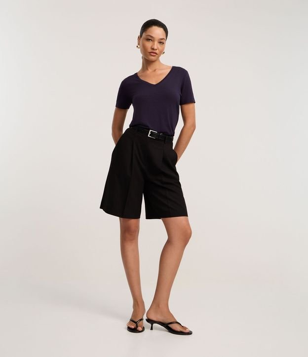 Blusa Básica en Viscosa con Escote V 2