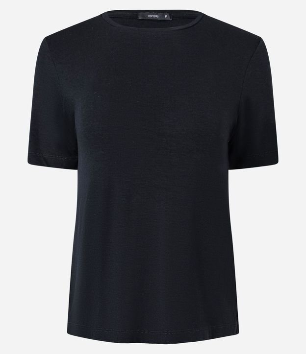 Blusa Básica en Viscosa con Cuello Redondo 7