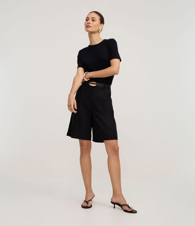 Blusa Básica en Viscosa con Cuello Redondo 2