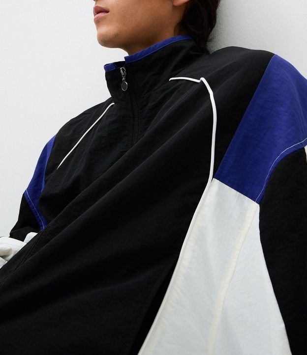 Campera Deportiva en Poliamida con Bloques de Color 5