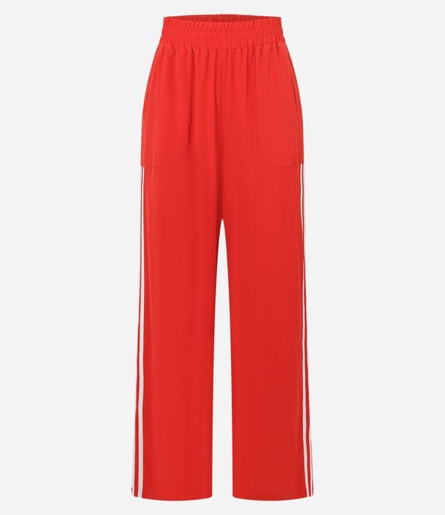 Pantalón Deportiva con Raya Lateral Contrastante y Bolsillos 5