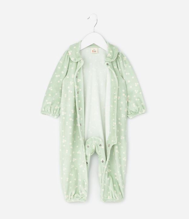 Mono Bebé y Cinta para el Pelo con Estampa Floral – Talle 0 a 18 Meses 2