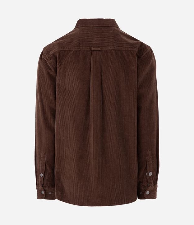 Camisa en Terciopelo con Bolsillo en el Pecho y Abotonado 7