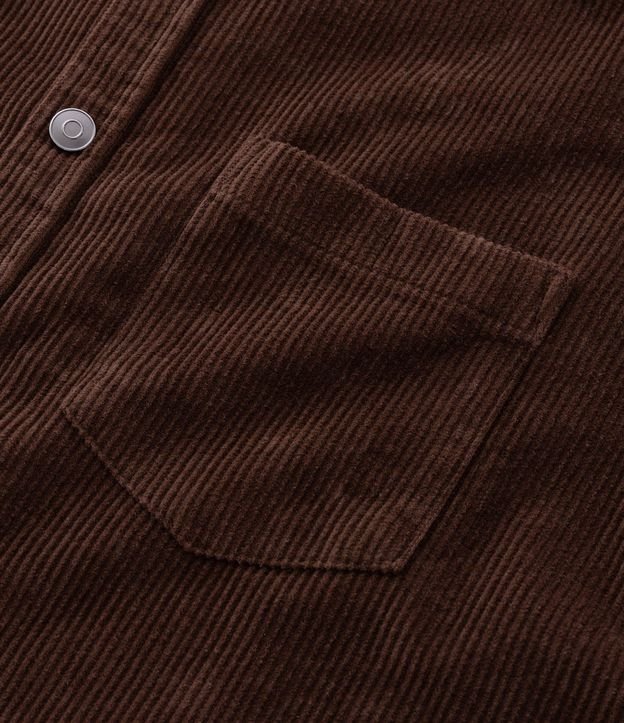 Camisa en Terciopelo con Bolsillo en el Pecho y Abotonado 9