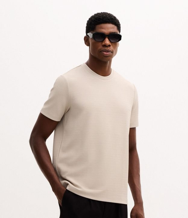 Remera Slim con Textura