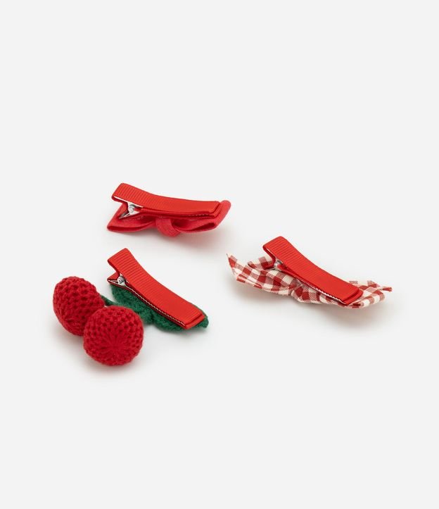 Kit 03 Pinzas para el Pelo Infantil en Formato  Diversos - Talle U 3