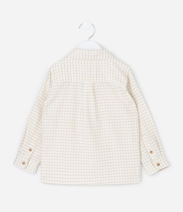 Camisa Infantil en Franela de Cuadros con Bolsillos – Talle 1 a 6 años 3