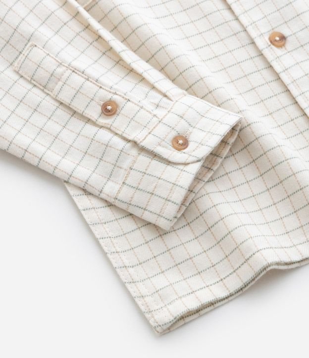 Camisa Infantil en Franela de Cuadros con Bolsillos – Talle 1 a 6 años 5