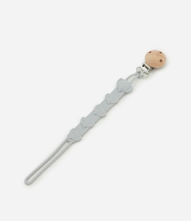 Prendedor de Chupeta Infantil en Silicone de Elefante - Talle único