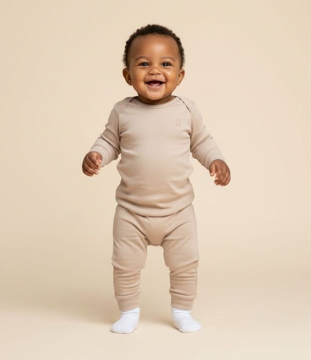 Conjunto Infantil Térmico Body y Pantalón – Talle 0 a 18 Meses