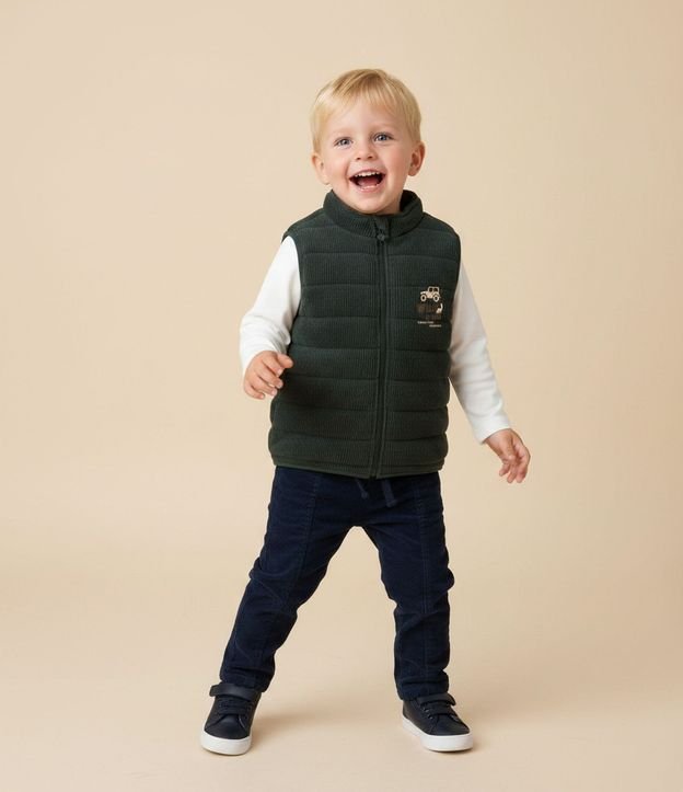 Chaleco Infantil Matelassados con Estampado Localizada – Talle 1 a 5/6 años