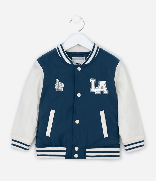 Campera Infantil Bomber con Patches College – Talle 1 a 5/6 años 2