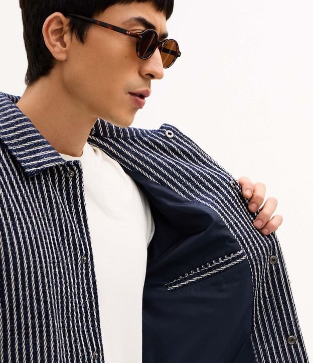Campera Texturizada Jacquard Rayada 4