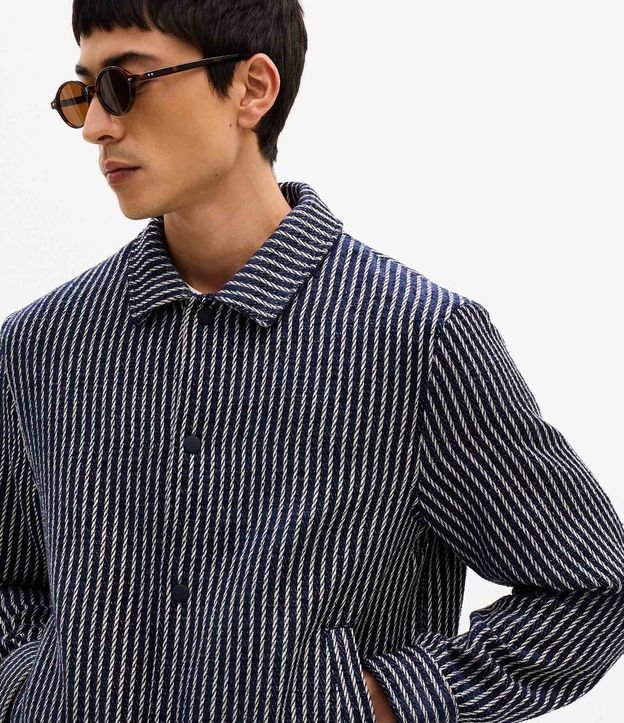 Campera Texturizada Jacquard Rayada 5