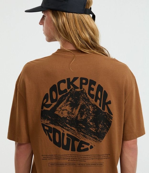 Remera Relaxed en Malla con Estampa Lettering 4
