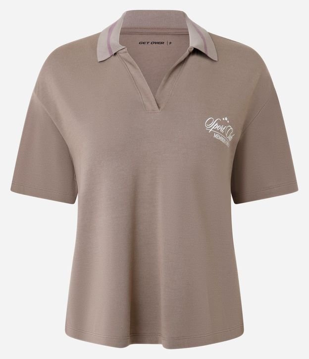 Remera Polo Oversized Deportiva con Manga Corta
