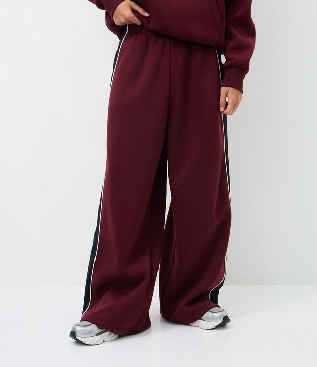 Pantalón de Algodón con Felpa y Painéis 2