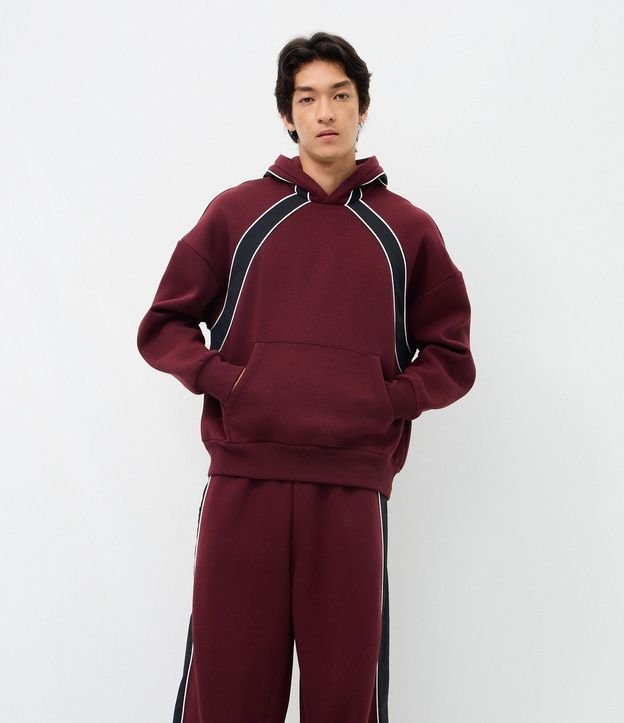 Pantalón de Algodón con Felpa y Painéis 4