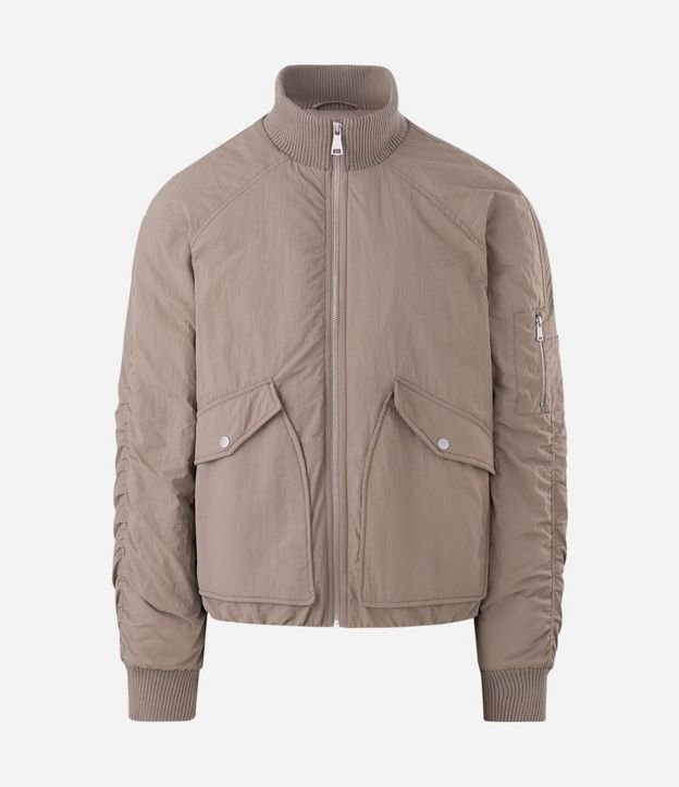 Campera Bomber en Poliamida con Bolsillos 5