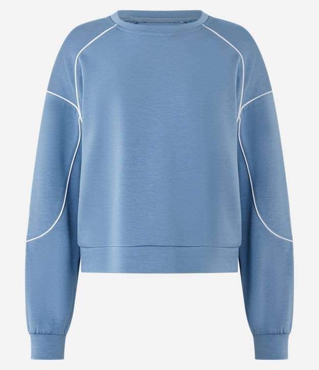 Buzo Deportivo Oversized en Modal con Friso Contrastante 4