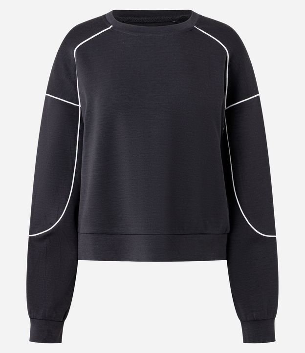 Buzo Deportivo Oversized en Modal con Friso Contrastante 6