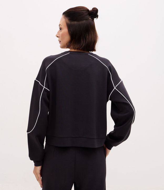 Buzo Deportivo Oversized en Modal con Friso Contrastante 5
