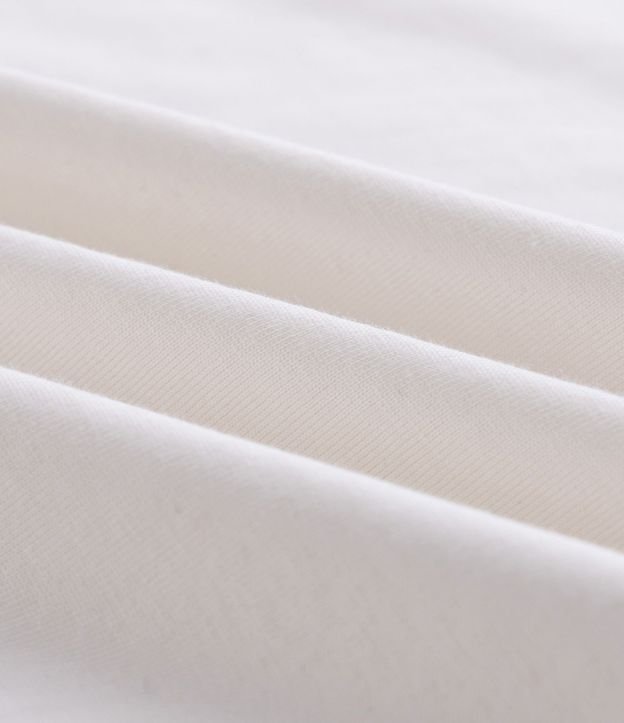 Remera Manga Corta en Algodón con Raya Contrastante en el Hombro 6