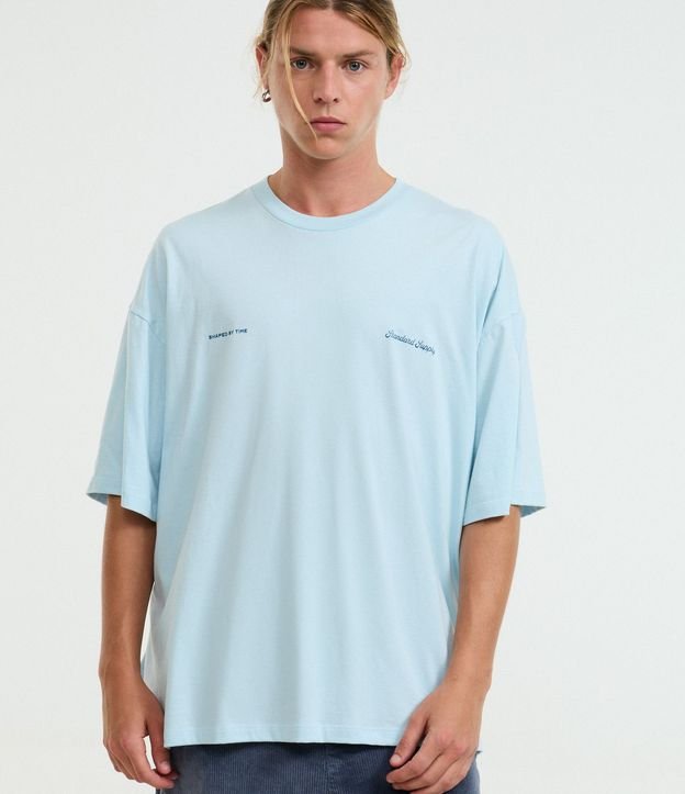 Remera Oversized en Algodón con Estampa  Lettering Standard Supply