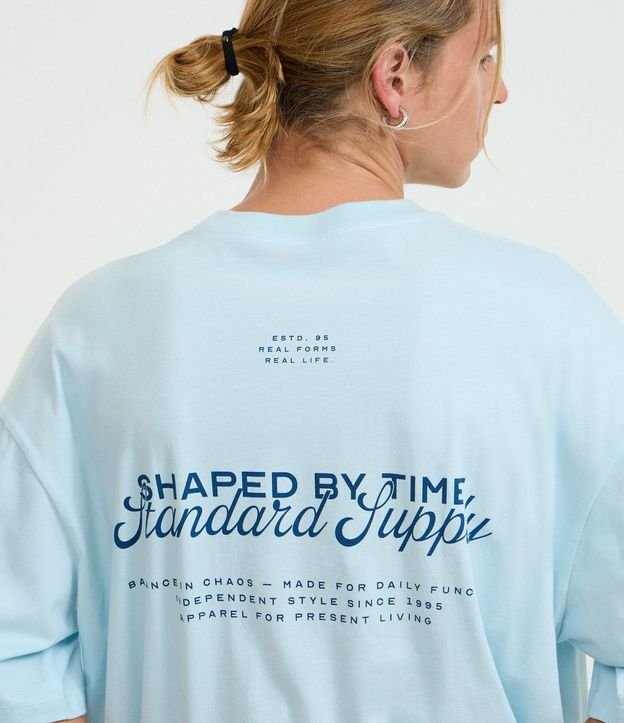 Remera Oversized en Algodón con Estampa  Lettering Standard Supply 3