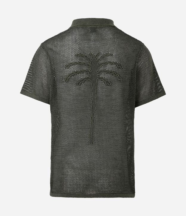 Camisa Regular Texturizado con Textura Efecto Ganchillo 6