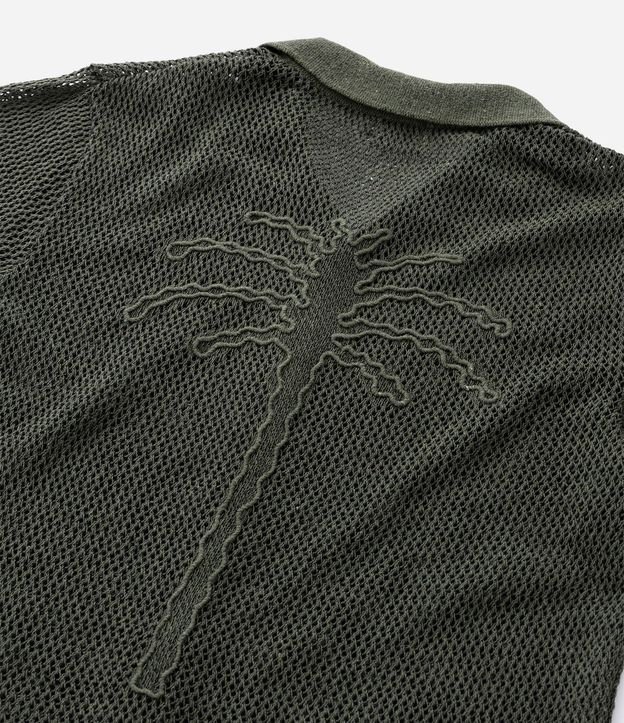 Camisa Regular Texturizado con Textura Efecto Ganchillo 7