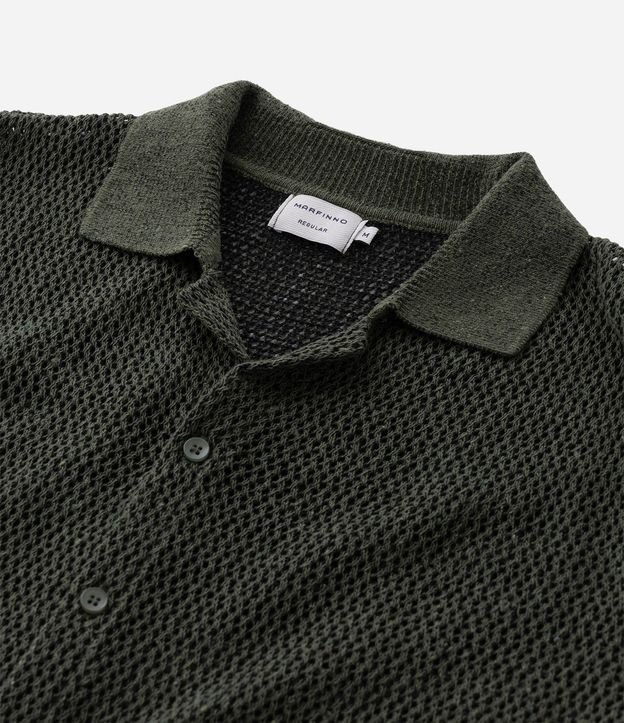 Camisa Regular Texturizado con Textura Efecto Ganchillo 11