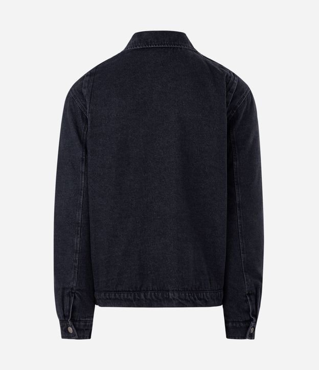 Campera Masculina Jeans Boxy con Cremallera 2