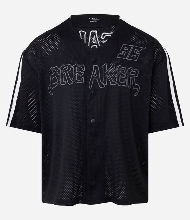 Camisa Deportiva en Textura Mesh con Bordado Breaker 5