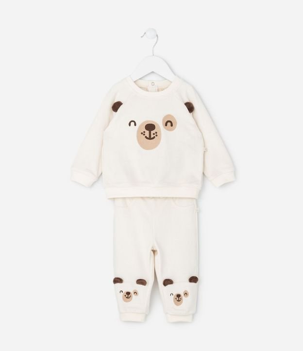 Conjunto Infantil con Aplicación de Osito – Talle 0 a 24 Meses 2