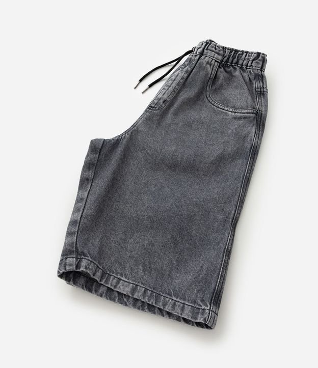 Bermuda Infantil Baggy en Jeans Liso Baggy Cintura elástica FUO_SS26_BEP_0033 Street 5 a 14 5