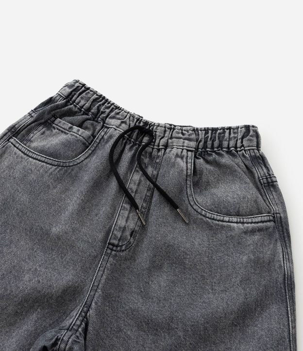 Bermuda Infantil Baggy en Jeans Liso Baggy Cintura elástica FUO_SS26_BEP_0033 Street 5 a 14 7