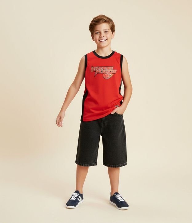 Bermuda Infantil Baggy en Jeans Liso Baggy Cintura elástica FUO_SS26_BEP_0033 Street 5 a 14