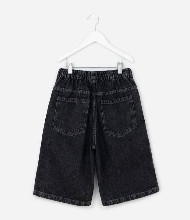 Bermuda Infantil Baggy en Jeans Liso Baggy Cintura elástica FUO_SS26_BEP_0033 Street 5 a 14 4