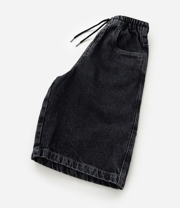 Bermuda Infantil Baggy en Jeans Liso Baggy Cintura elástica FUO_SS26_BEP_0033 Street 5 a 14 6